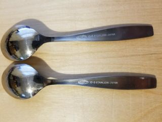 2 Antique,  VINTAGE AIR PACIFIC STAINLESS TEA SPOONS 2