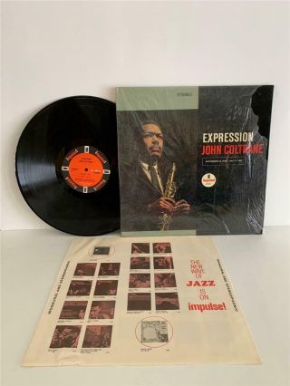 John Coltrane Expression 1967 1st Pressing Lp Impulse A 9120 Gatefold Shrink Nm