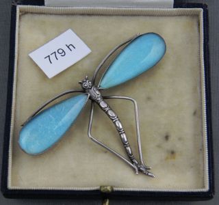 Vintage Thomas L.  Mott Sterling Dragonfly Pin Brooch