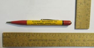 Klemme Implement Co - Massey - Harris Dealer - Ad.  Mechanical Pencil Listing 29