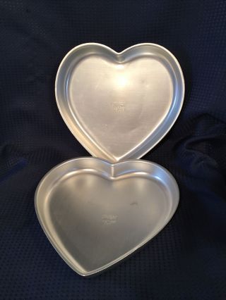 Wilton Heart Shaped Aluminum Cake Pans 502 - 951 2 Pans