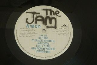 THE JAM IN THE CITY 1977 POLYDOR UK 1st PRESSING LP w/insert,  inner 2