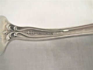 STERLING SILVER BUTTER KNIFE w/ DAISY ON HANDLE,  31.  9 gms BLACKINTON PAT.  1904 3