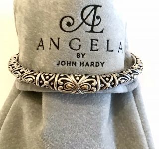 Angela By John Hardy 925 Sterling & 14k Gold Ornate Cuff Bracelet