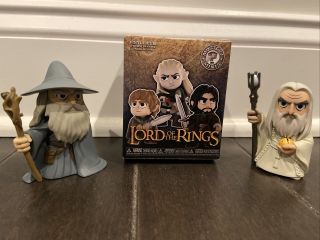Funko Mystery Mini Lord Of The Rings Gandalf & Saruman Wizards Figures