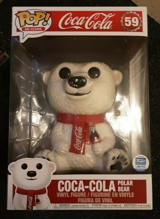 Funko Pop Ad Icons 59 Funko Shop Exclusive Coca - Cola Polar Bear 10 Inch