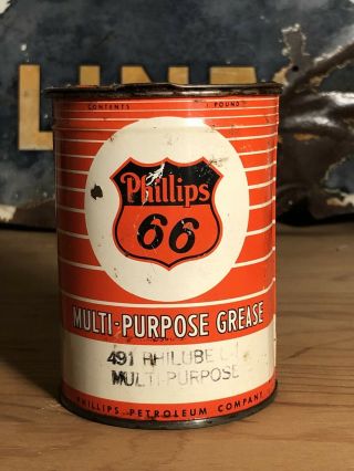 Phillips 66 Multi Purpose Grease Petroleum 1 Pound Empty Can