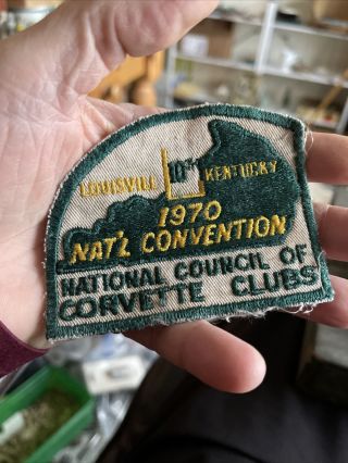 1970 National Council Of Corvette Clubs Kentucky Embroidered Patch