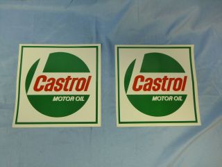 Vintage Large Castrol Motor Oil Sticker 8 X 8 1970 