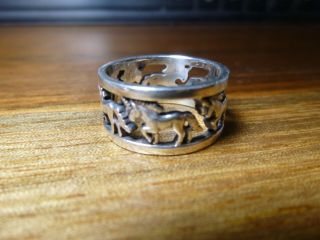 James Avery Sterling Silver Continuous Unicorn Ring Sz 6.  5