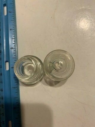 2 Vintage Clear Glass Coffee Percolator Replacement Tops Container Stoppers