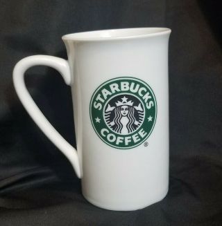 Starbucks 2006 Coffee Tea Latte Mug Tall 12 Oz Mermaid Logo White Green Black