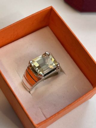 Stunning,  Unique,  Lisa Jenks Sterling Silver And Citrine Ring Size 8