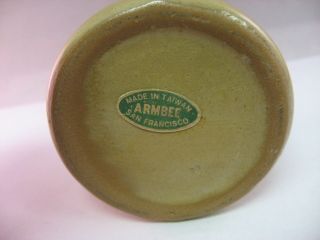Small Vintage Ceramic Jar by ARMBEE San Francisco Brown on Brown 3