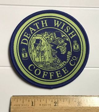 Death Wish Coffee Company Dr.  Jekyll & Mr.  Hyde Halloween 3.  5 " Round Patch Badge