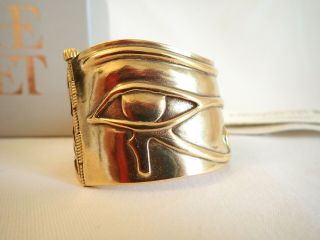 Metropolitan Museum Art Mma King Tut Egyptian Revival Bangle Bracelet & Box