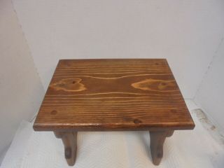 small wooden stool bench 8 - 1/2 inches tall 12 ' X 9 