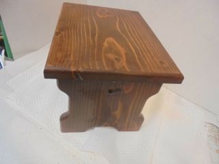 small wooden stool bench 8 - 1/2 inches tall 12 ' X 9 