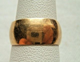 14k Gold Band Ring Wide