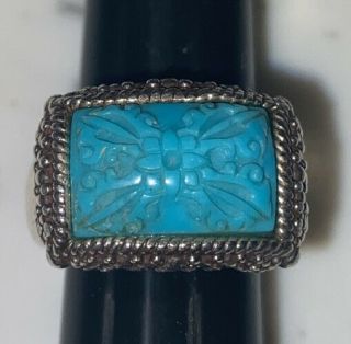 Stephen Dweck Sterling Turquoise Ring