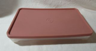 Tupperware 1292 Mauve Bacon Hot Dog Deli Lunch Meat Cold Cut Plastic Container