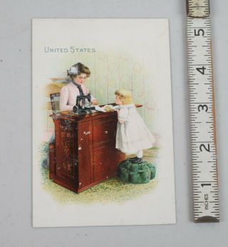 Victorian Advertising Trade Card Singer Sewing Machine United States