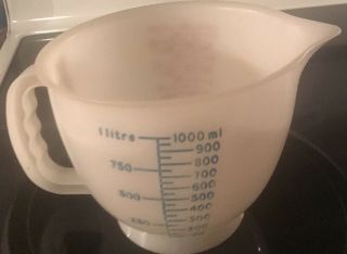Vintage Tupperware Measuring Pitcher 1288 4 - Cup 1 Liter Usa Made