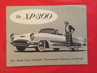 1951 Buick " Xp - 300 Experimental Prototype Vehicle " Car Dealer Showroom Brochure