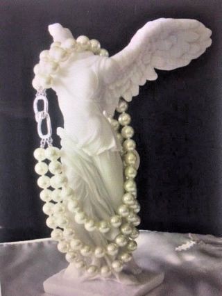 Kenneth Jay Lane Jewelry Barbara Bush 3 Strand Pearl Necklace w/Crystal Clasp 2