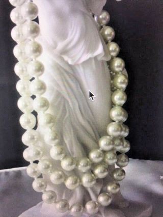 Kenneth Jay Lane Jewelry Barbara Bush 3 Strand Pearl Necklace w/Crystal Clasp 3