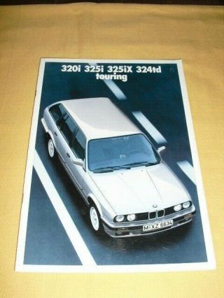Bmw 320i 325i 325ix 324td Touring Brochure 33 Pages 1988