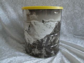 Vintage 1969 Hills Bros.  Ansel Adams Coffee Tin Can Winter Morning Yosemite