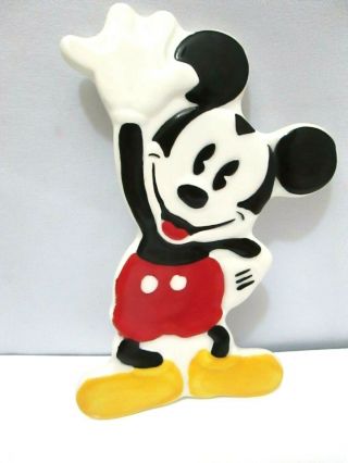 Vintage Treasure Craft Disney Mickey Mouse Spoon Rest Ceramic Trivet