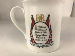 HM Queen Elizabeth Diamond Jubilee 1952 - 2012 Mug/Cup Mclaggan Smith Bone China 2