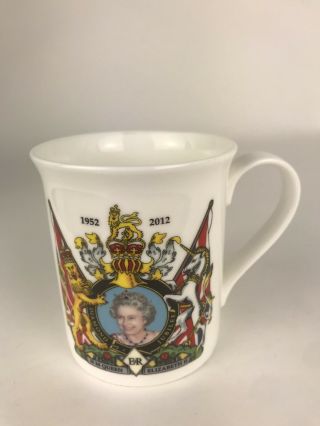 HM Queen Elizabeth Diamond Jubilee 1952 - 2012 Mug/Cup Mclaggan Smith Bone China 3