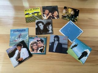 Bulk 10 Lp Vinyl Record Thriller,  Prince,  Men At Work,  Grease,  Tears For Fears,  Zen