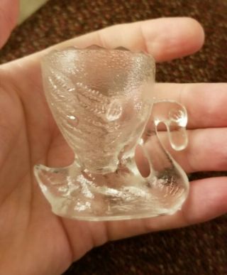 Egg Cup - Swan Pressed Glass