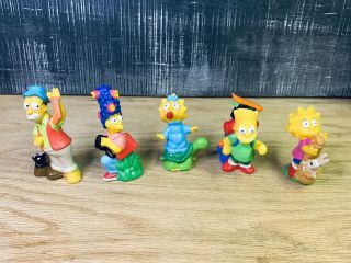 The Simpsons Go Camping 1990 Burger King Kids Meal Toys - Whole Family
