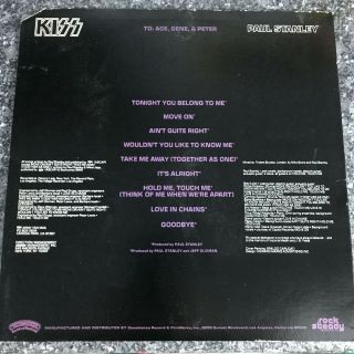 LP VINYL ALBUM KISS PAUL STANLEY 1978 USA 1ST PRESS PICTURE DISC NBPIX7123 EX/EX 2