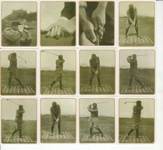 Harry Vardons Golf Clinic Cards.  Full Set Of 20