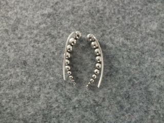 Georg Jensen Moonlight Grapes Cuff Earrings In Sterling Silver Denmark