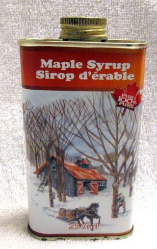 Turkey Hill Maple Syrup Tin Waterloo Ontario C