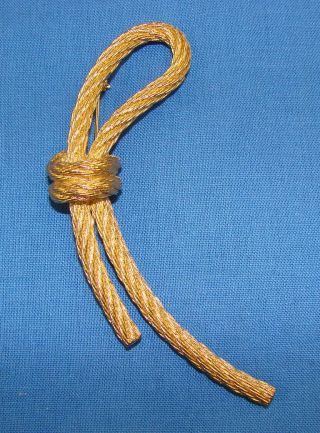 Vintage Christian Dior Twisted Rope Loop Brooch 4 " Size