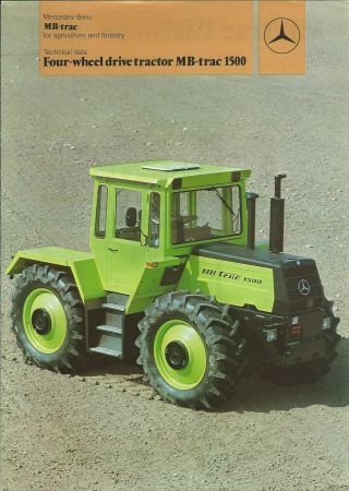 Farm Tractor Brochure - Mercedes - Benz - Mb - Trac 1500 (f7004)