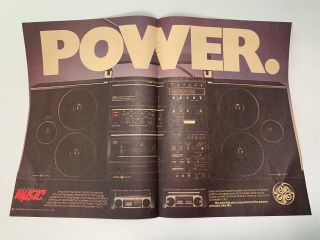 Vtg 1985 Ge Stereo Boombox Ghetto Blaster Vintage Ad Centerfold Advertisement