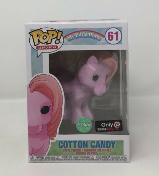 Funko Pop My Little Pony 61 Cotton Candy Scented Gamestop W/ Pop Protector
