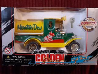 Vintage Diecast Golden Classic Mountain Dew Coin Bank Special Edition 1996