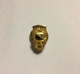 Vintage Gold Bullock’s Employee Service Award Pin 10 Year 1/20 10k Gf Screw - Back