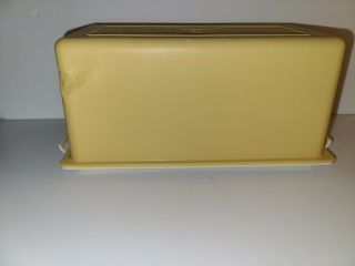 Vintage Tupperware Butter/cheese Dish,  Harvest Gold/cream,  639 - 10 & 638 - 9