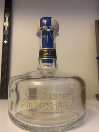 Empty 2017 Old Forester Birthday Bourbon Bottle